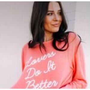 Wildfox NWT Lovers Do It Better Baggy Beach Jumper Size Large